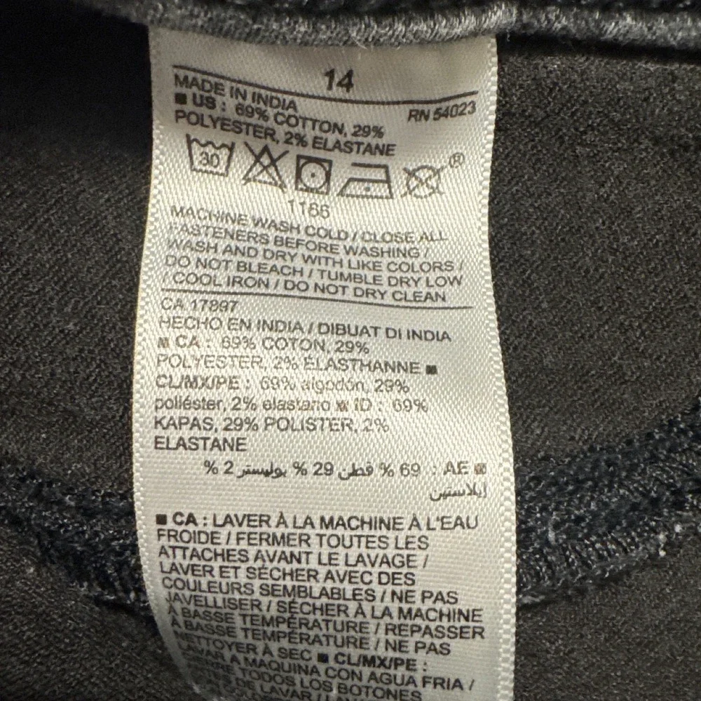 Old Navy Kids Girls Ballerina Jeggings Dark Wash Acid Wash Size 14‎